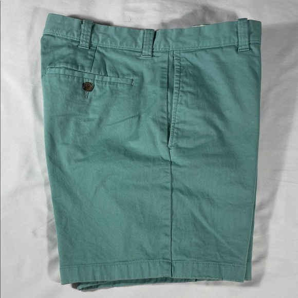 J. Crew mens teal green flat front basic 7" inseam chino shorts - size 36 - Picture 8 of 10